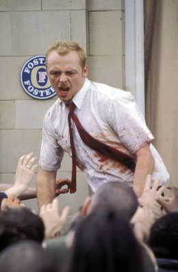 A scene from Shaun of the Dead