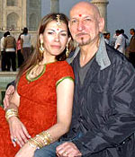 Ben Kingsley and wife  Daniela