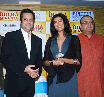 Fardeen Khan, Sushmita Sen and Vivek Vaswani