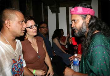 Asheem Chakravarty interacts with Rahul Ram backstage.