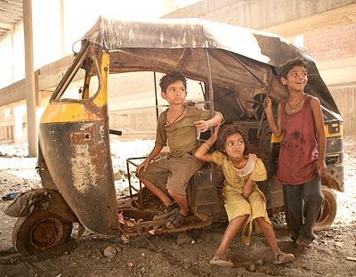 A scene from Danny Boyle's Slumdog Millionare.