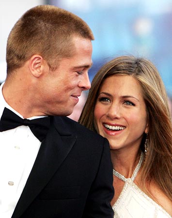 Brad Pitt and Jennifer Aniston during happier times