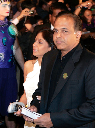 Ashutosh Gowarikar and his wife Sunita