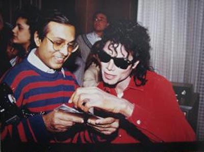 Reader Nazir Patel with Michael Jackson