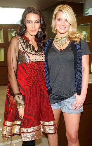 Neha Dhupia and Jessica Simpson