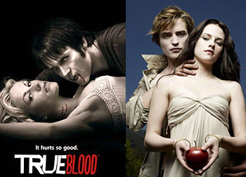 Scenes from True Blood and Twilight