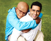 Amitabh and Abhishek Bachchan in a scene from Paa