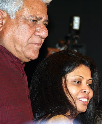 Om Puri with his wife Nandita Puri