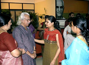 Filmmaker Adoor Gopalakrishna chats with Geetu Mohandas