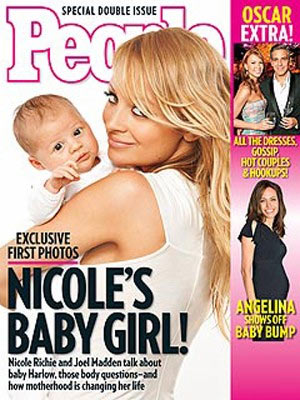 Nicole Richie and her baby