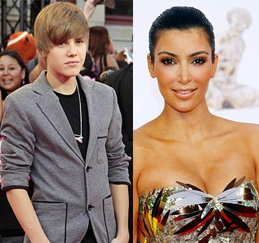 Justin Bieber and Kim Kardashian