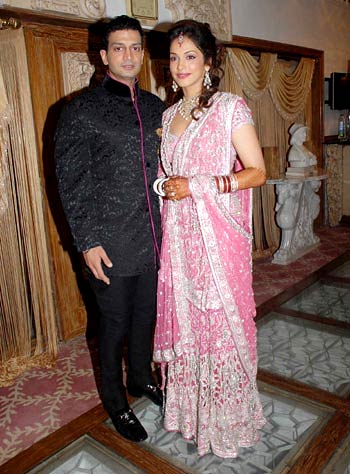 Timmy Narang and Eesha Koppikar on their wedding day