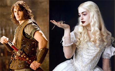 James Franco in Your Highness, and Anne Hathaway in Alice in Wonderland