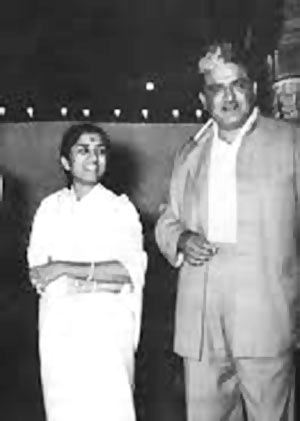 Lata Mangeshkar with composer C Ramchandra