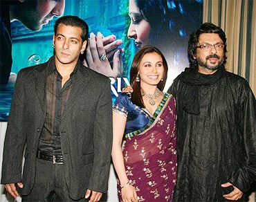 Salman Khan, Rani Mukherji and Sanjay Leela Bhansali
