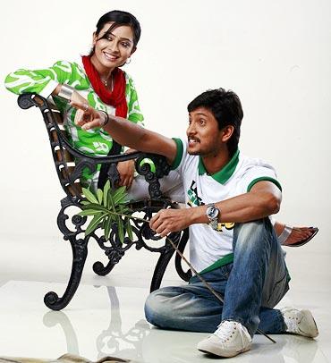 Radhika Pandit and Ajay in Krishnan Love Story