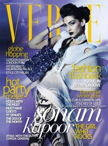 Sonam Kapoor on the cover of Verve