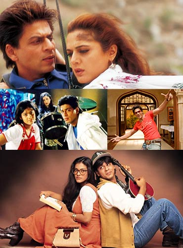 Shah Rukh Khan in Veer Zaara, Kuch Kuch Hota Hai, Rab Ne Bana Di Jodi and Dilwale Dulhania Le Jayenge