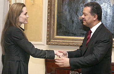 Angelina Jolie and Leonel Fernandez