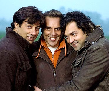 Sunny Deol, Dharmendra and Bobby Deol