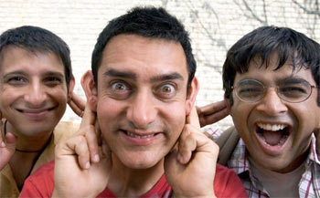 Sharman Joshi, Aamir Khan and R Madhavan