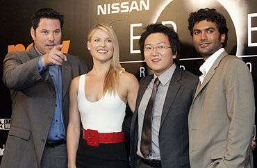 Heroes cast members Greg Grunberg, Ali Larter, Masi Oka and Sendhil Ramamurthy