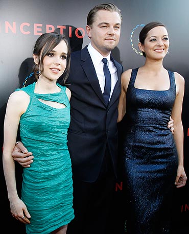 Ellen Page, Leonardo DiCaprio and Marion Cotillard