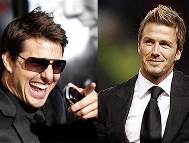 Tom Cruise and David Beckham