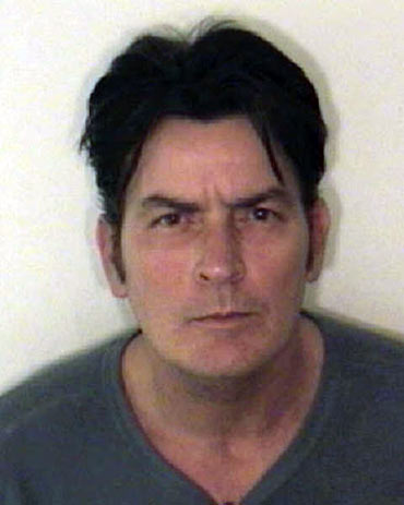 Charlie Sheen is pictured in this handout photo released by the Aspen Police Department on December 25, 2009