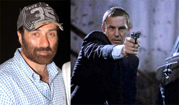 Sunny Deol and Kevin Costner