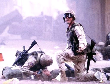 A scene from Black Hawk Down