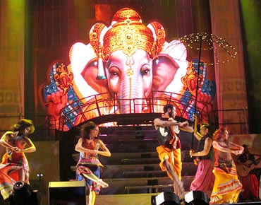 Dancers perform the Ganesha dance