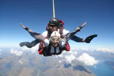 Sonam's skydiving experience in Queenstown, New Zealand