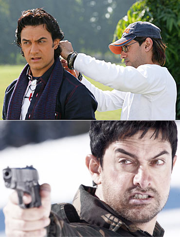Aamir Khan and Ryan D'Rozario; A scene from Fanaa