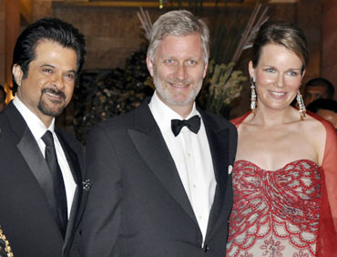 Anil Kapoor, Belgium's Prince Philippe and Princess Mathilde