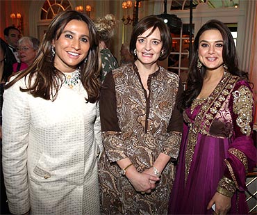Meera Gandhi, Cherie Blair and Preity Zinta