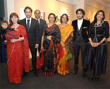 From right: Smita's younger sister Manya, Smita's son Prateek, family member Vrishali, Smita's elder sister Anita, Anita's sons Varoon and Adeetya, Adeetya's wife Katherine and daughter Zoe-Smita