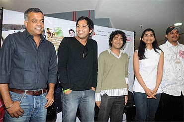 Gowtham Menon, Karthik, Naresh Iyer, Chinmayi and Blaaze at the album launch