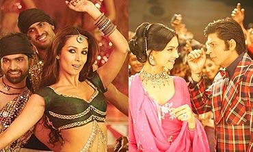 A scene from Dabangg and Om Shanti Om