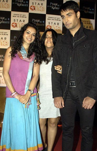Sukirti Khandpal, Ekta Kapoor and Vivian Dsena