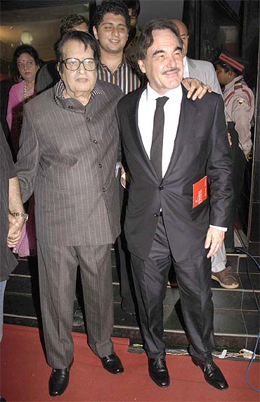 Manoj Kumar and Oliver Stone