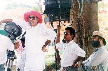 Ramanaidu on the sets