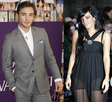 Ed Westwick and Lily Allen