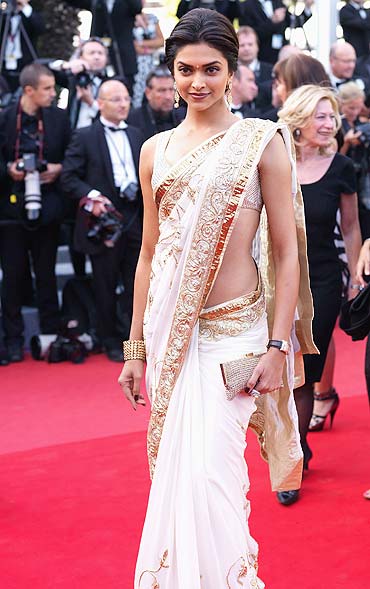 Deepika, Pamela Dazzle In White Saris