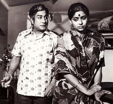Sujatha with Sivaji Ganesan