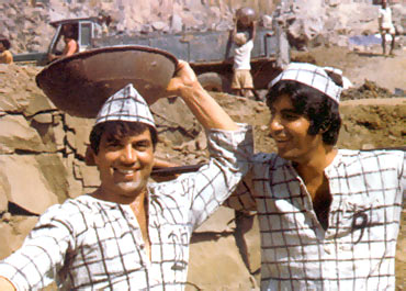 Dharmendra and Amitabh Bachchan in Sholay