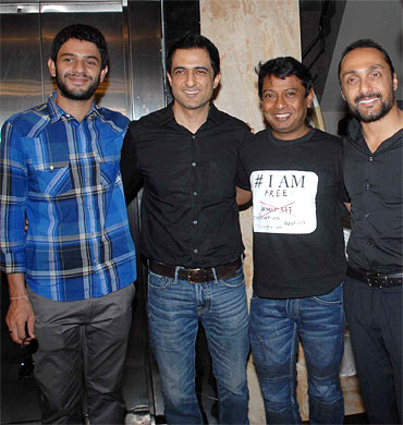 Arjun Mathur,Sanjay Suri, Onir and Rahul Bose