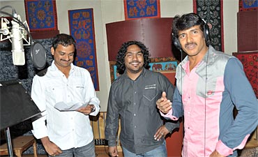 Uppi with Shashank and music director Arjun