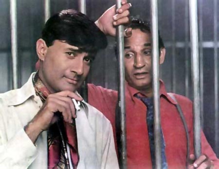 Dev Anand with costar Jeevan