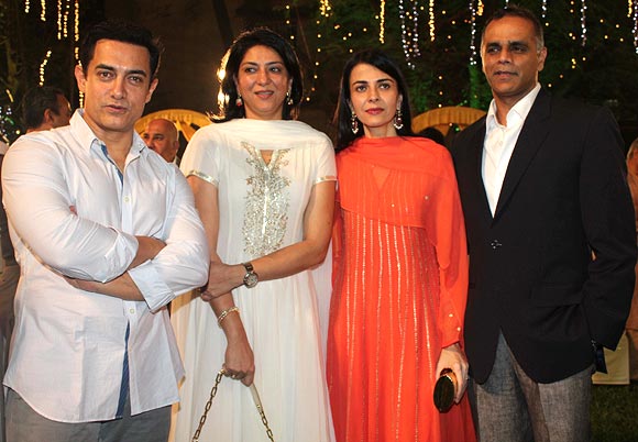 Aamir Khan, Priya Dutt, Namrata Dutt and Owen Roncon